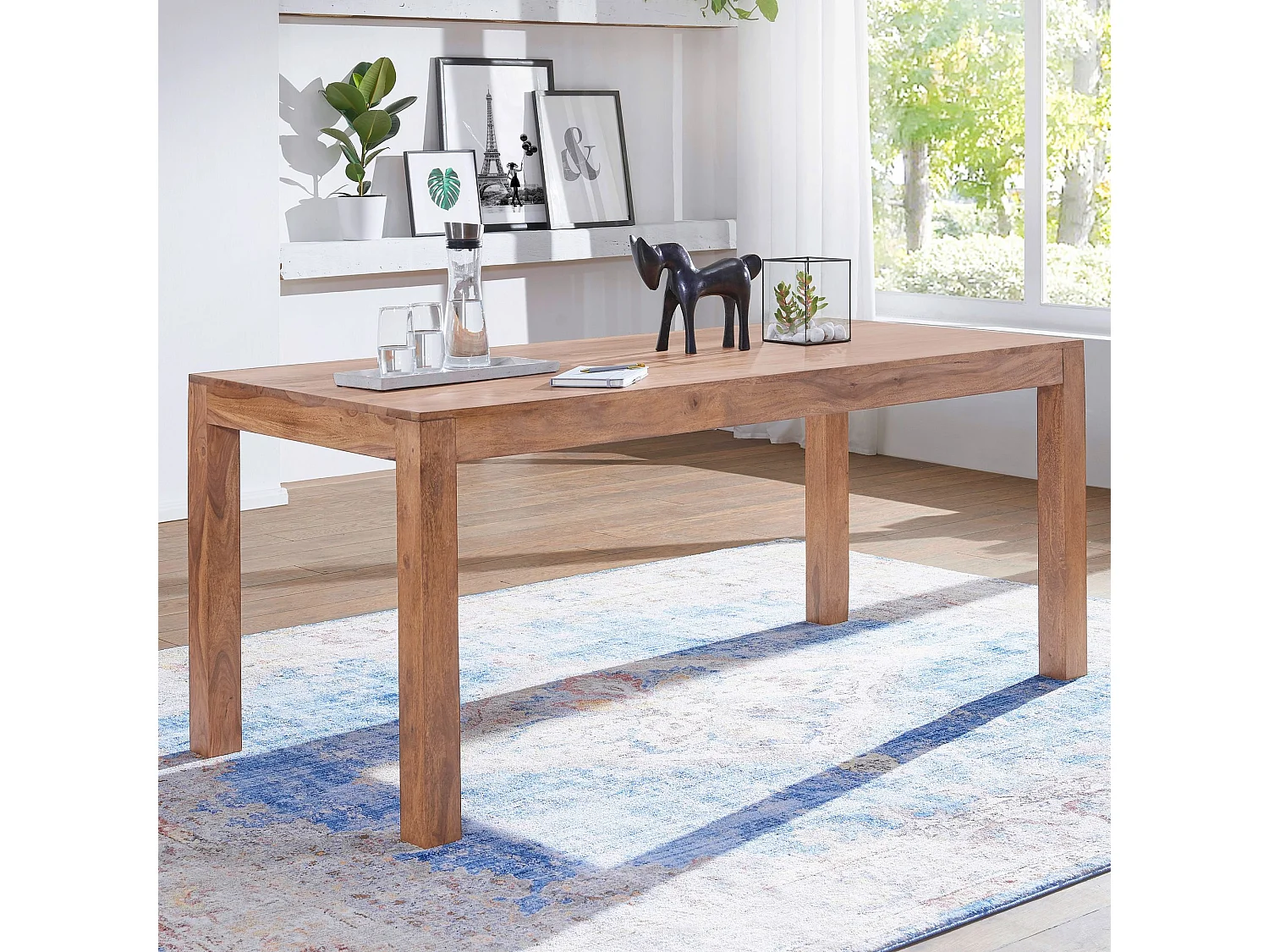 table à manger en bois massif acacia 120cm table à manger table en bois design Cuisine style