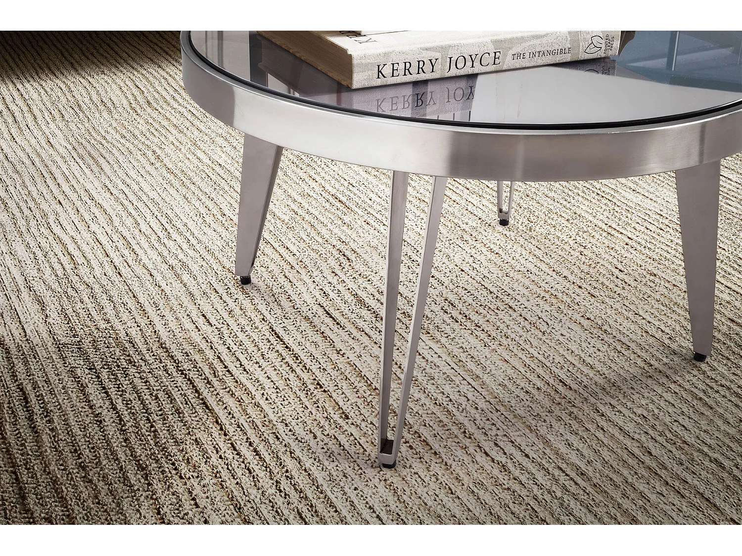 Couchtisch Glas Metall 60x60x33 cm Sofatisch Silber, Design Wohnzimmertisch Rund, Kleiner