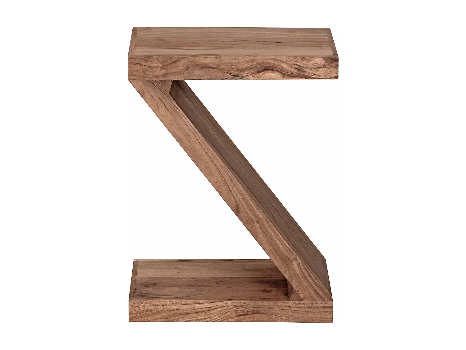 bijzettafel MUMBAI massief houten acacia Z Cube 60cm hoge salontafel design bruine salontafel in landelijke stijl
