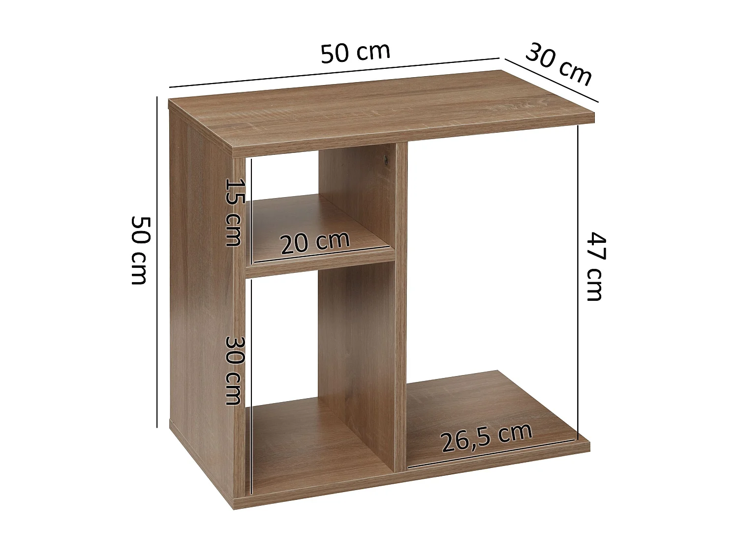 Table d'appoint MILO 50x50x30 cm en bois Canapé Sonoma Design en bois | Table basse moderne |