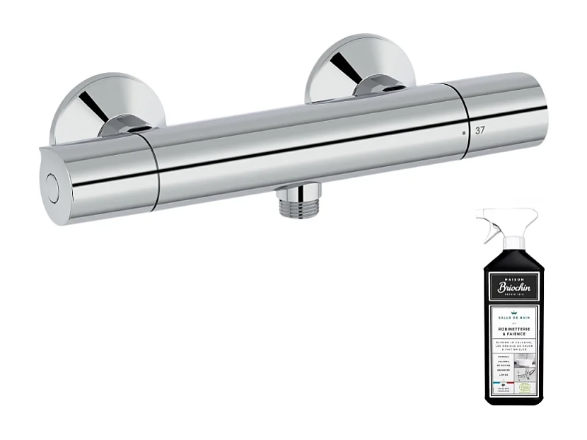 Mitigeur douche thermostatique JACOB DELAFON Simone chrome + nettoyant