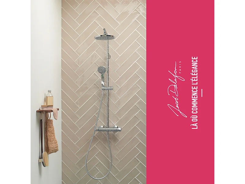 Mitigeur douche thermostatique JACOB DELAFON Simone chrome + nettoyant