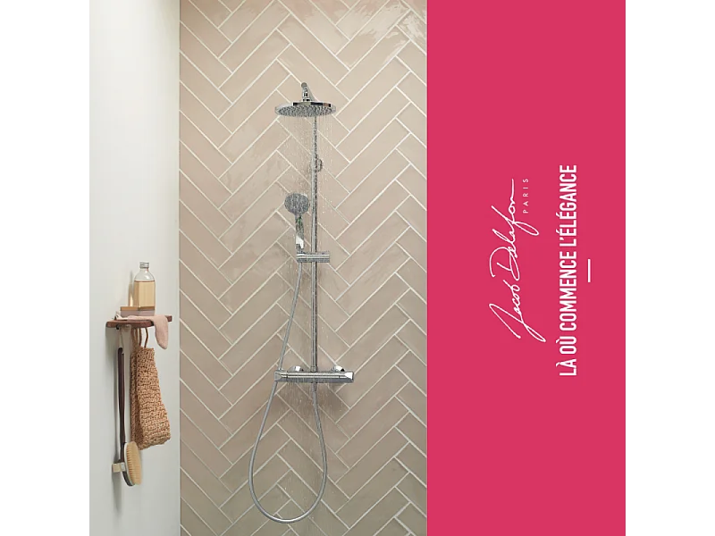 Mitigeur douche thermostatique JACOB DELAFON Simone chrome + nettoyant