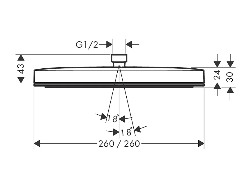 Douche de tête HANSGROHE Pulsify E  260 EcoSmart Blanc mat