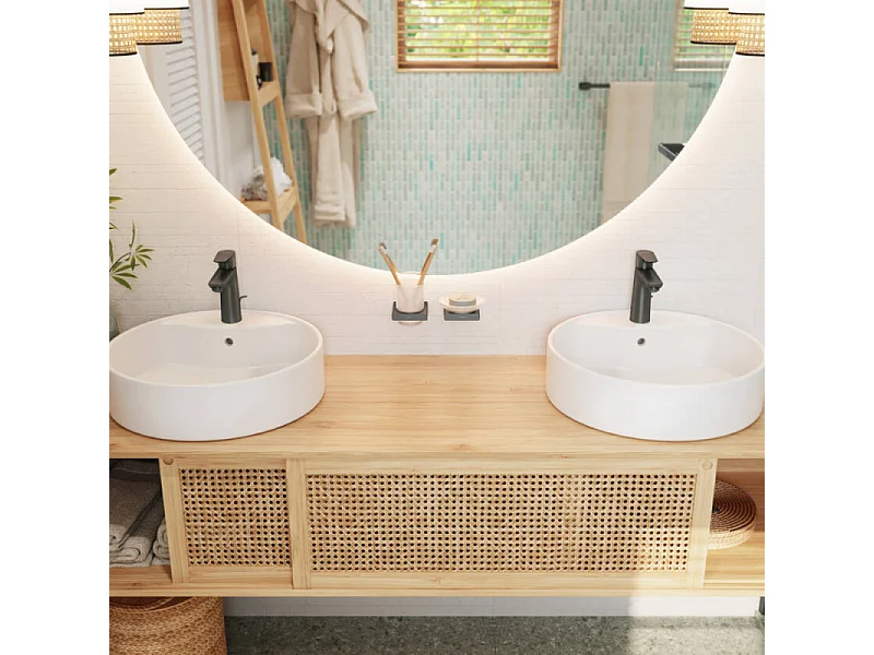 Jabonera negra de cromo cepillado HANSGROHE AddStoris