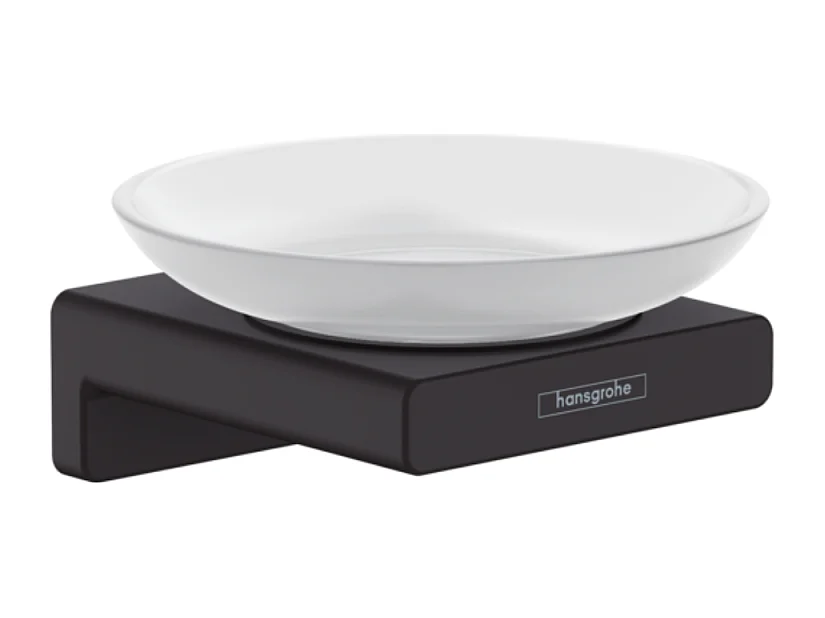 HANSGROHE Jabonera negra mate AddStoris