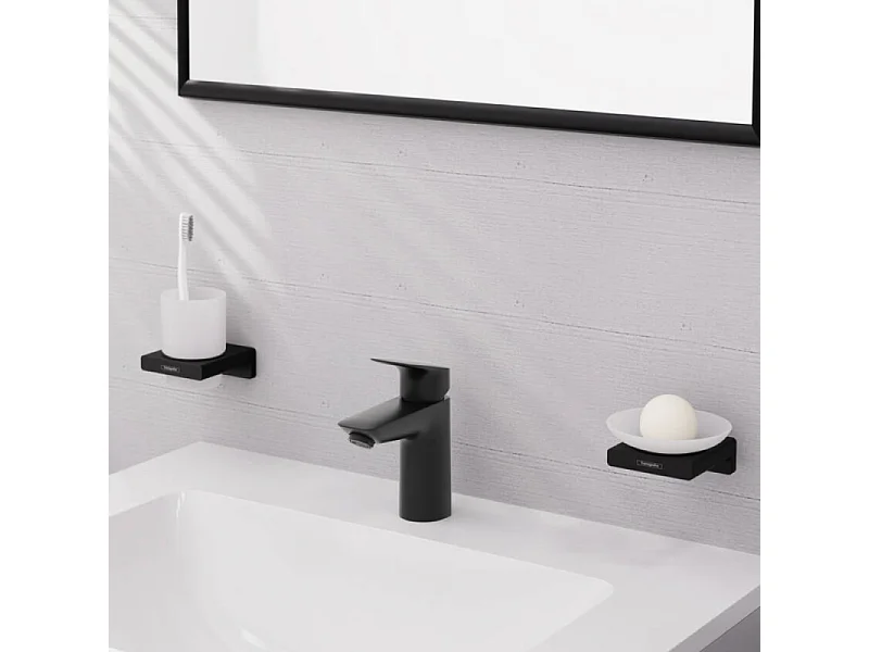 HANSGROHE Jabonera negra mate AddStoris