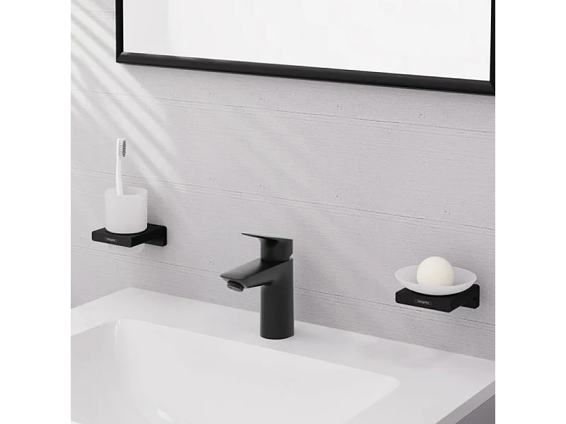 HANSGROHE Jabonera negra mate AddStoris