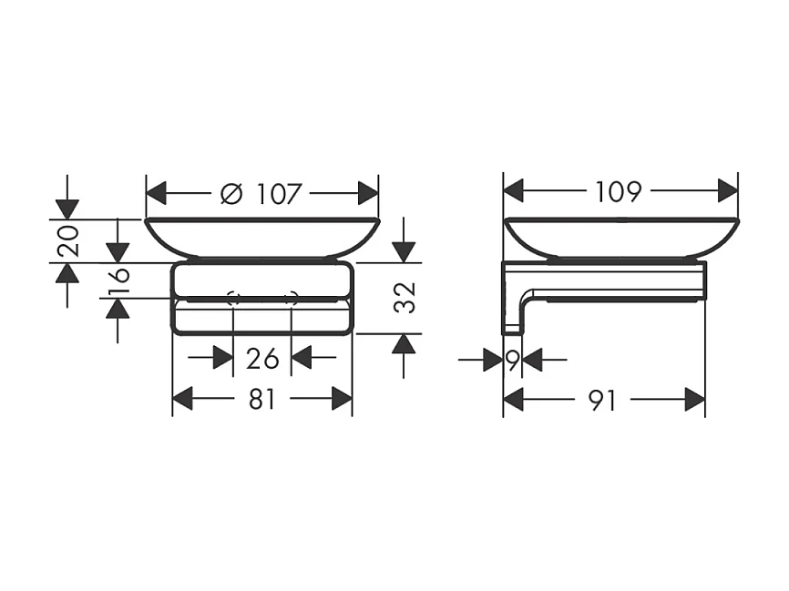 HANSGROHE Porte-savon aspect doré poli AddStoris
