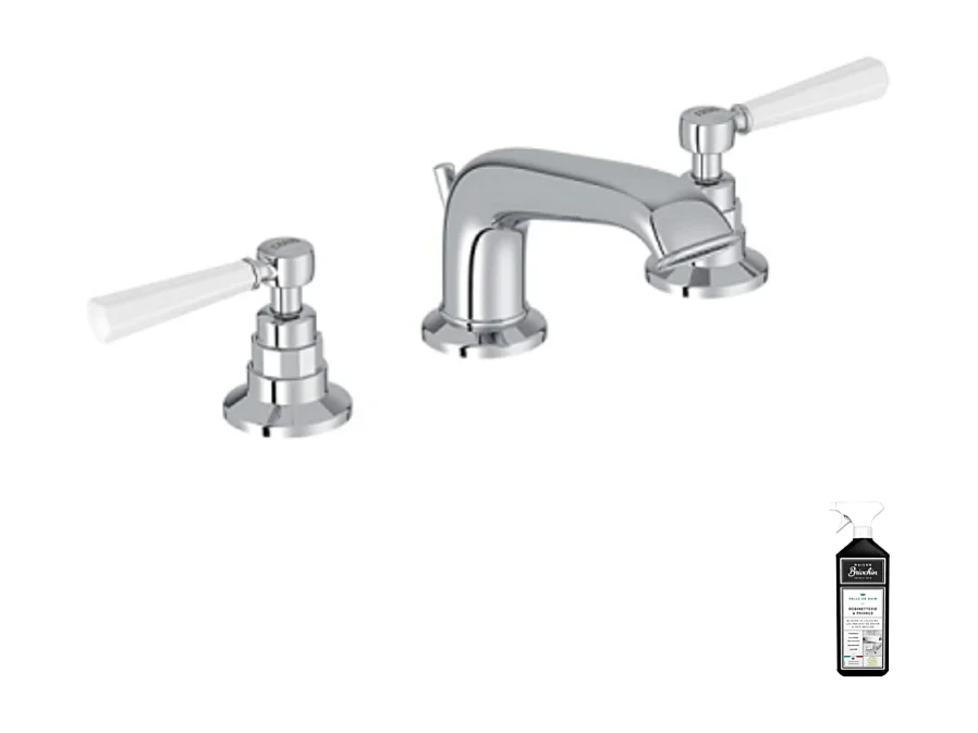 Mélangeur 3 trous JACOB DELAFON Cléo 1889 poignées chrome + nettoyant