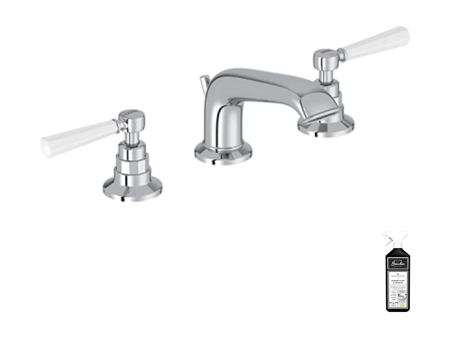 Mélangeur 3 trous JACOB DELAFON Cléo 1889 poignées chrome + nettoyant