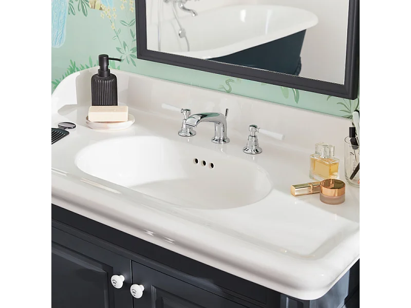 Mélangeur 3 trous JACOB DELAFON Cléo 1889 poignées chrome + nettoyant