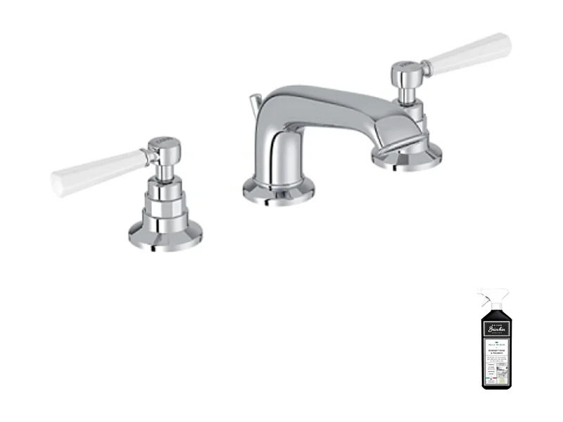 Mélangeur 3 trous JACOB DELAFON Cléo 1889 poignées chrome + nettoyant