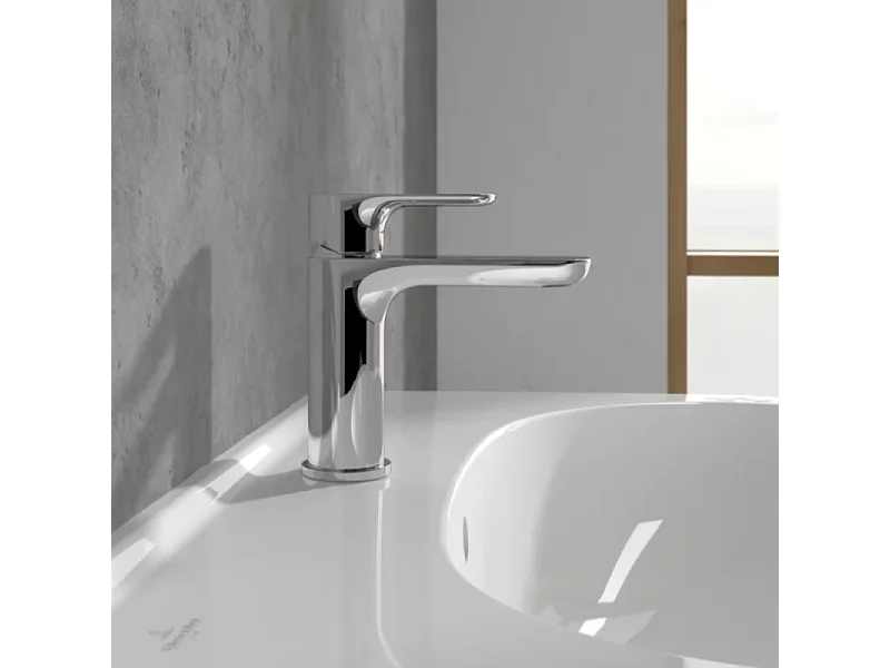 Mitigeur lavabo VILLEROY ET BOCH O.novo avec tirette chrome