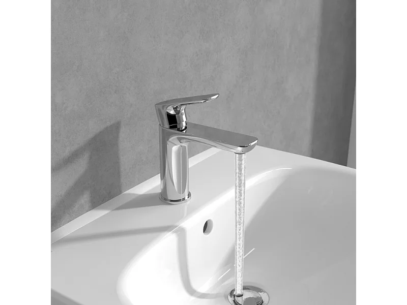 Mitigeur lavabo VILLEROY ET BOCH O.novo avec tirette chrome