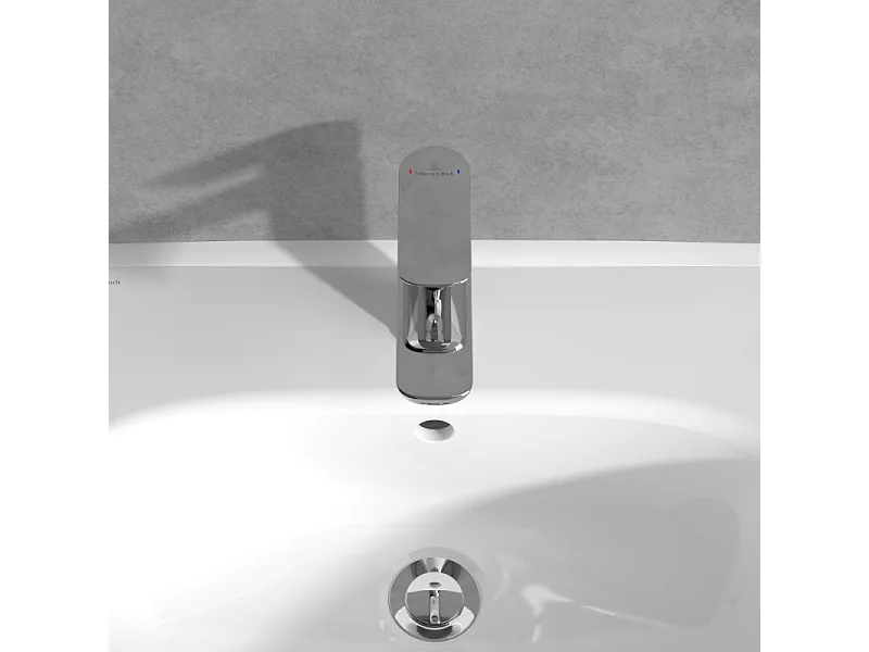 Mitigeur lavabo VILLEROY ET BOCH O.novo avec tirette chrome