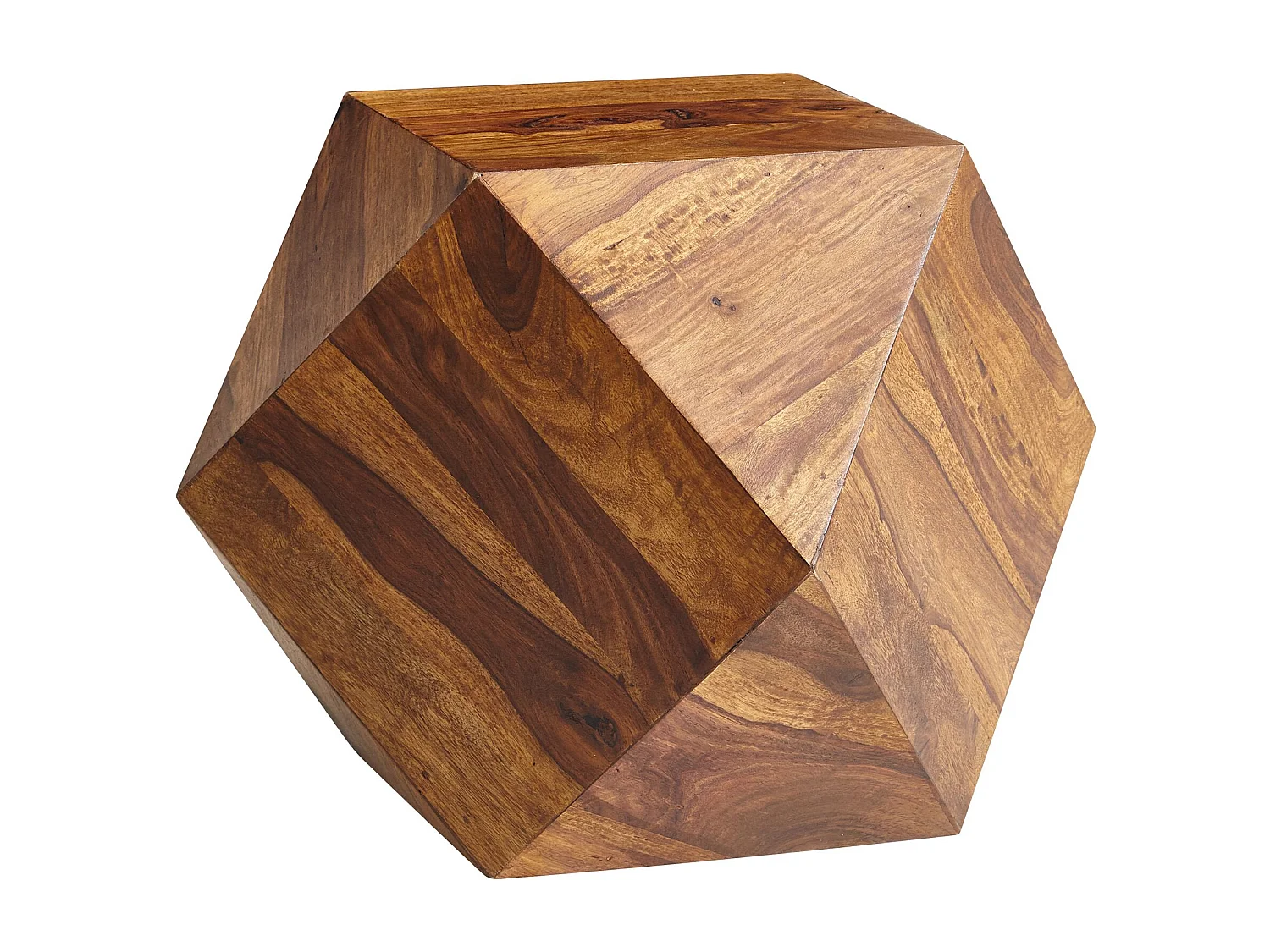 salontafel 57 x 42,5 x 57 cm Sheesham massief houten salontafel modern | Salontafel in ruitvorm | Massief houten tafel woonkamer | Echt houten tafel