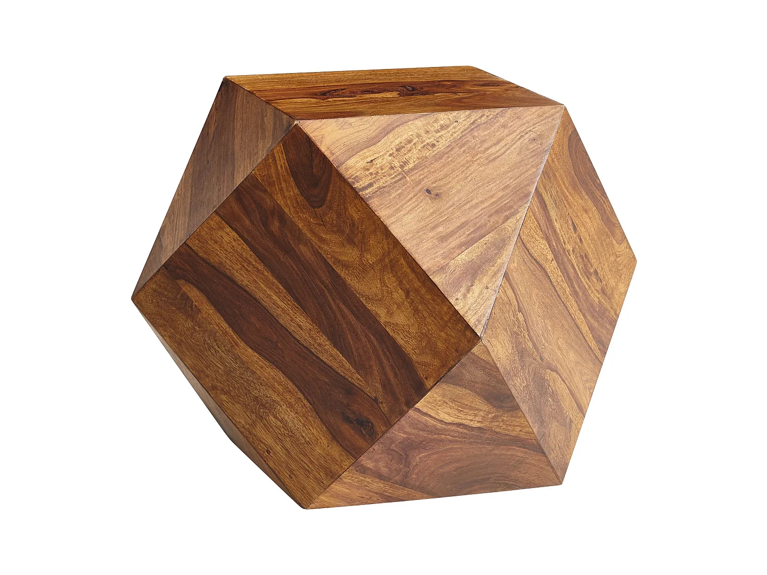 basse  57 x 42,5 x 57 cm Table basse en bois massif Sheesham moderne | Table de salon en forme de losange | Table de salon en bois massif | Table en bois véritable