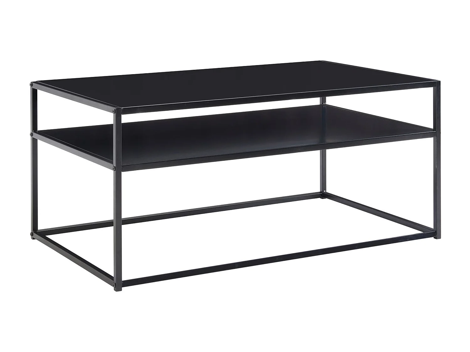 Table Basse de Salon Métal Noir 100x60x45 cm Rectangulaire Industriel | Petite Table de Canapé