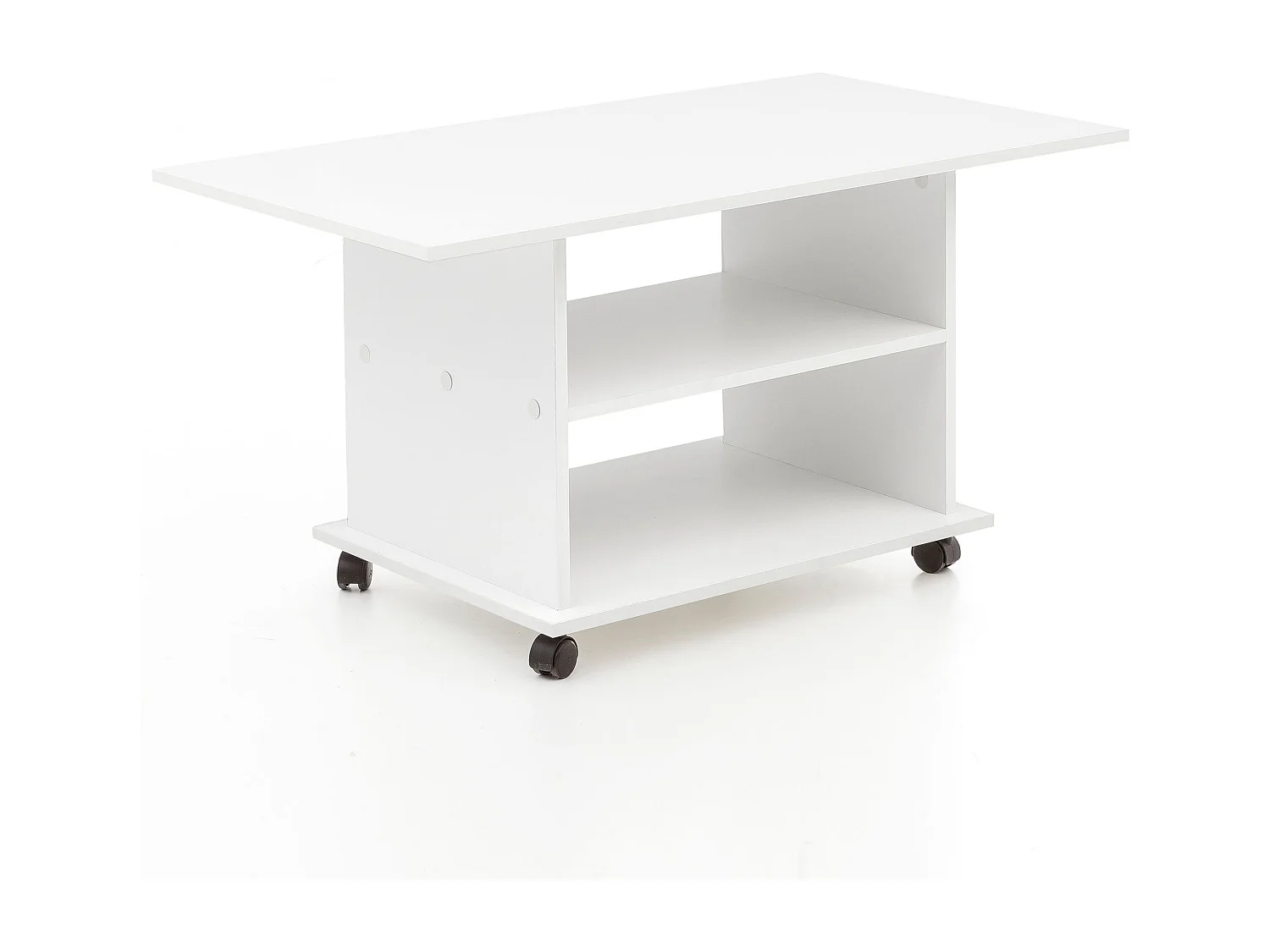 Tavolino di design WL5.738 95 x 51 x 54,5 cm Bianco Girevole con rotelle | Tavolino da caffè Tavolino da caffè
