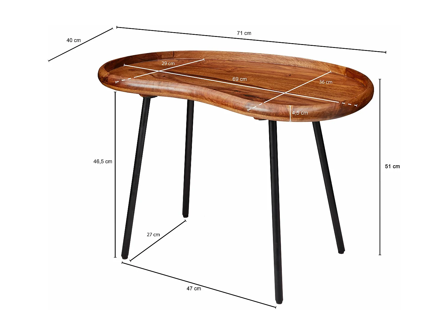 Mesa de centro acogedora.