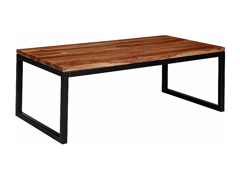 basse 110x40x60 cm Table de salon en bois massif / métal Sheesham | Table basse design de style