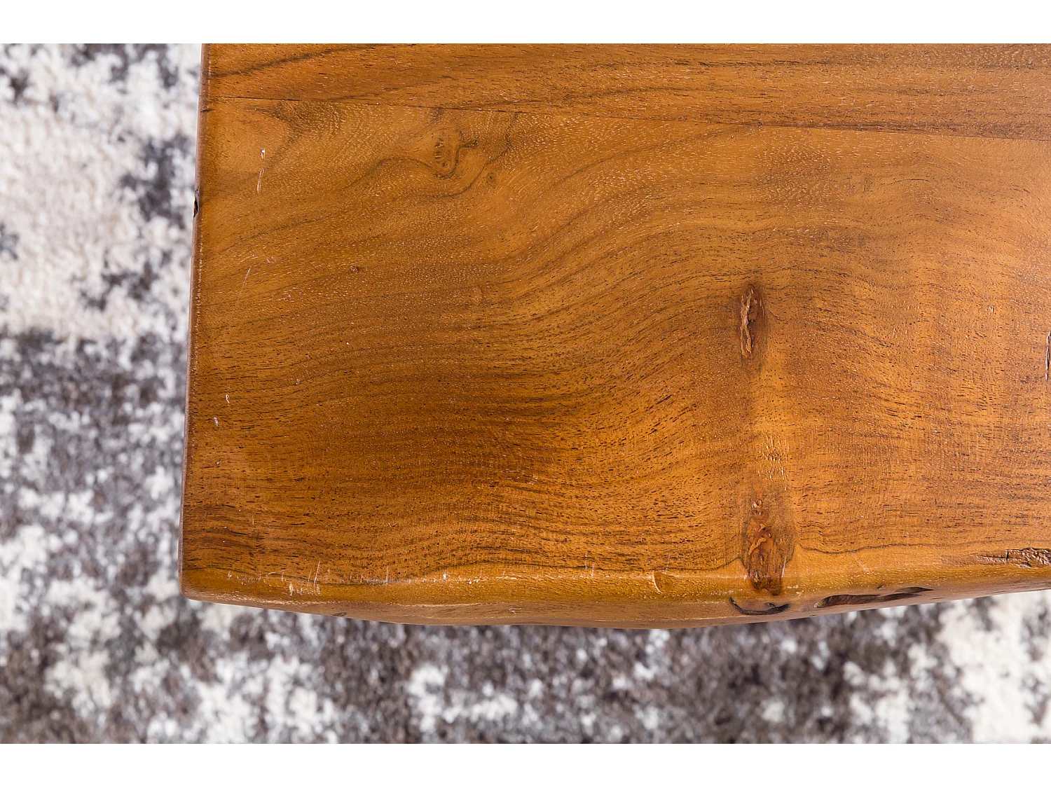 table basse design MAHILO table en bois massif avec 56x38x51 cm Wane | table en bois Sheesham avec pieds en métal | Table de salon dans un style rustique