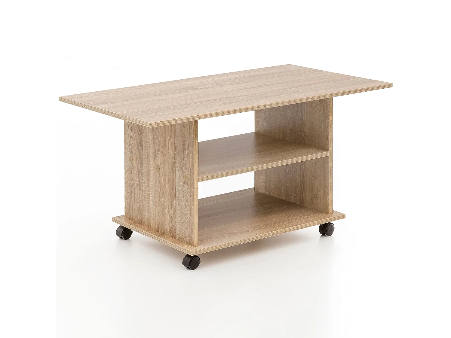 Table basse design WL5.739 95 x 51 x 54,5 cm Sonoma Rotatif à roulettes | Table Basse Table Basse