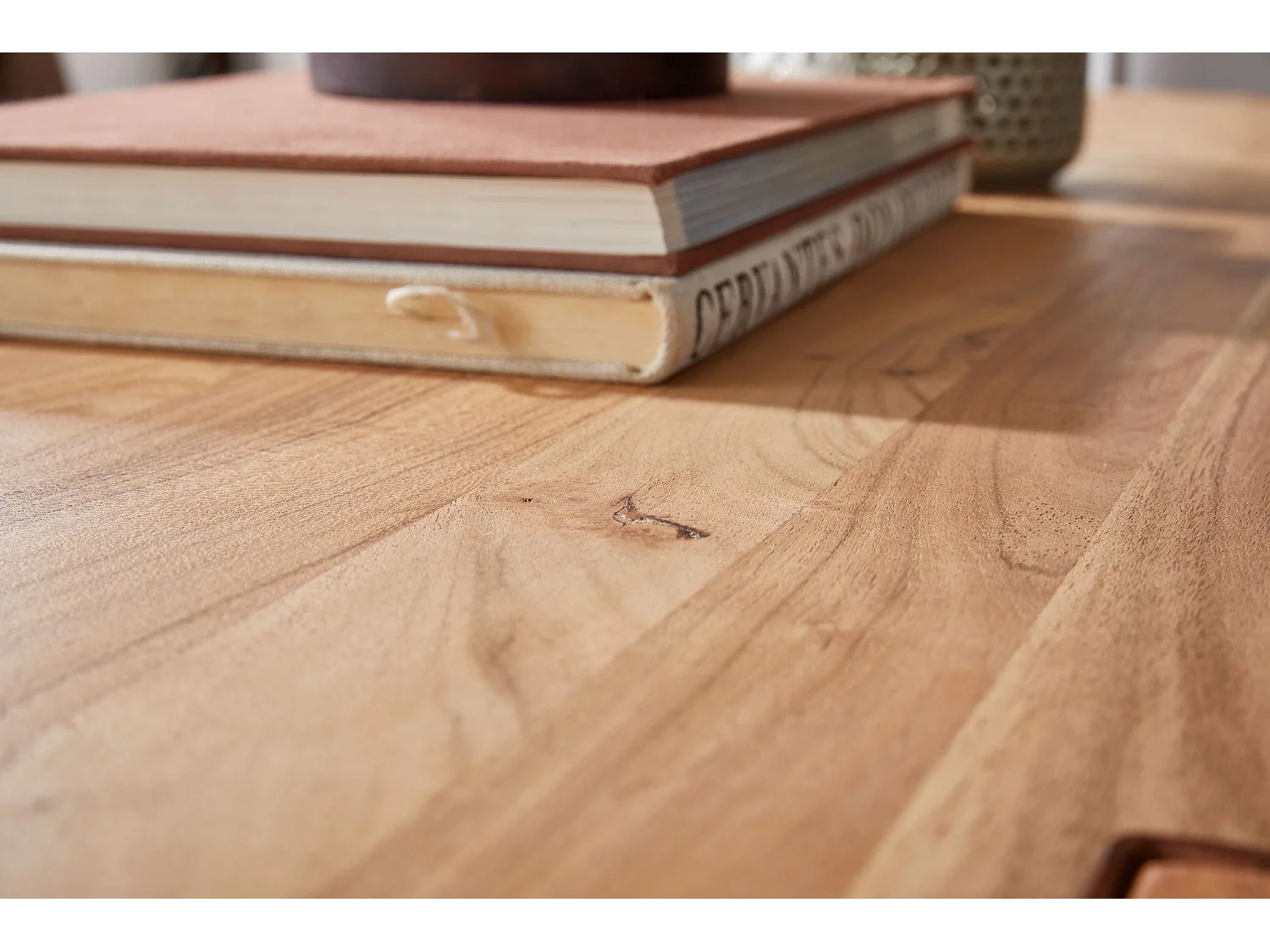 salontafel MUMBAI massief hout acacia 110 cm breed salontafel design natuurproduct landelijke stijl bijzettafel