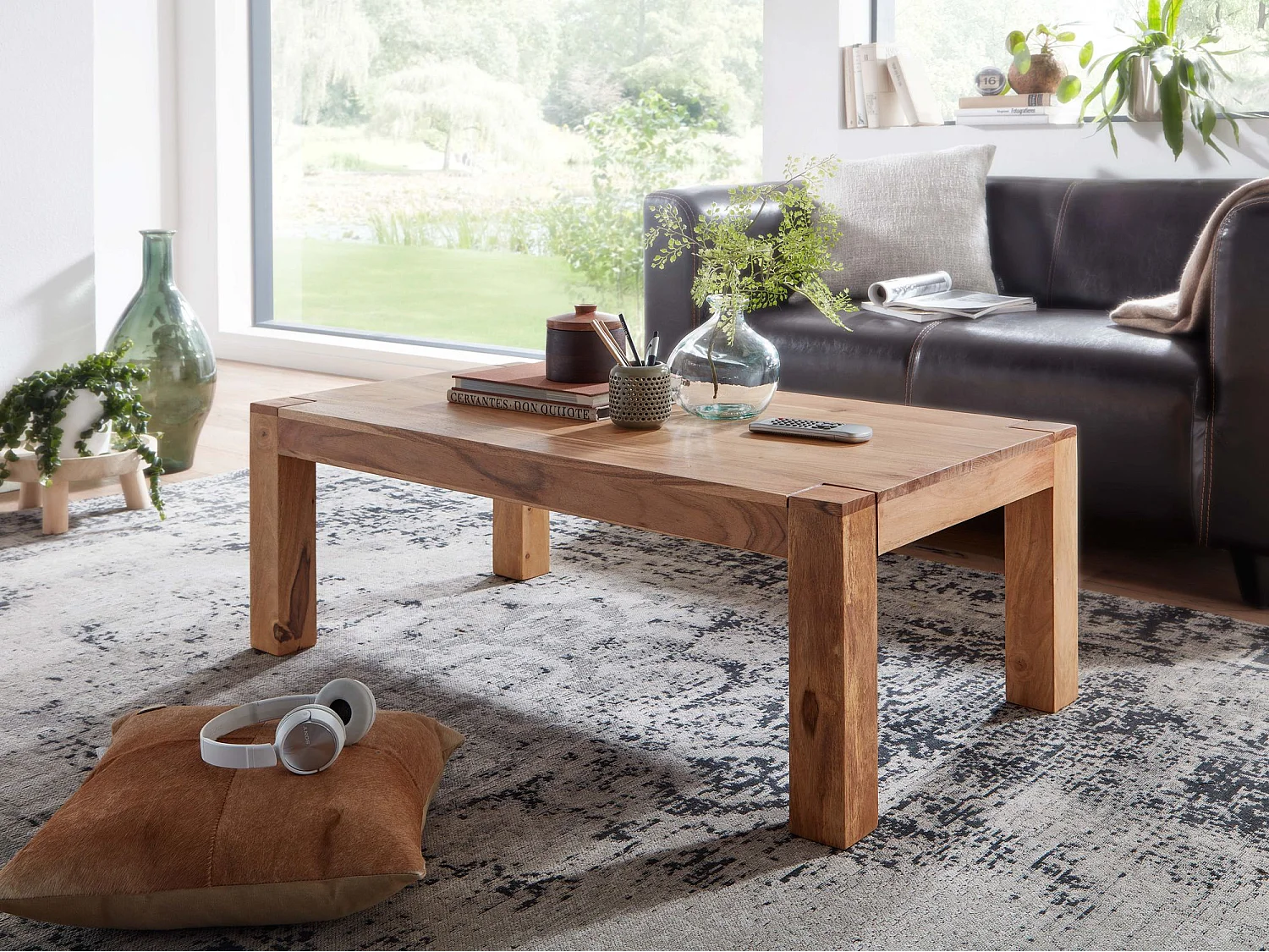 Couchtisch MUMBAI Massiv-Holz Akazie 110 cm breit