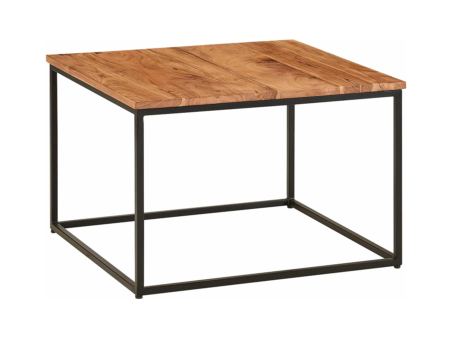 table basse 60x60x41 cm table basse bois massif métal table de salon acacia | Table de chambre industrielle | Table en bois, table basse, solide | Table de salon