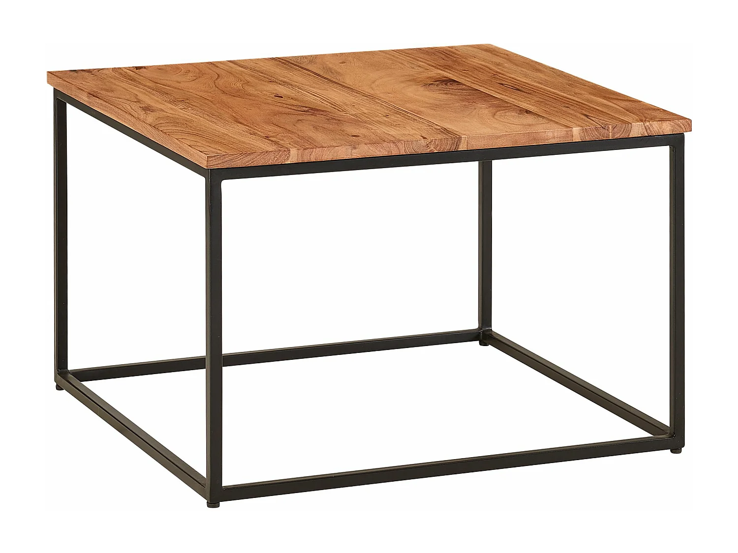 salontafel 60x60x41 cm massief houten metalen salontafel salontafel acacia | IndustriÃ«le kamertafel | Houten tafel, salontafel, massief | Tafel woonkamer