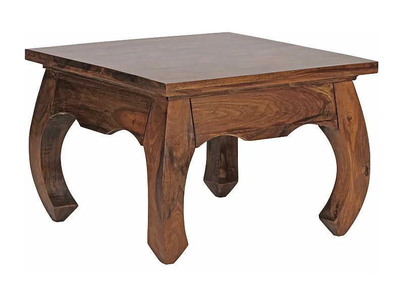 tavolino da caffè in legno massiccio Sheesham 60 cm di larghezza tavolino da caffè design marrone scuro stile country