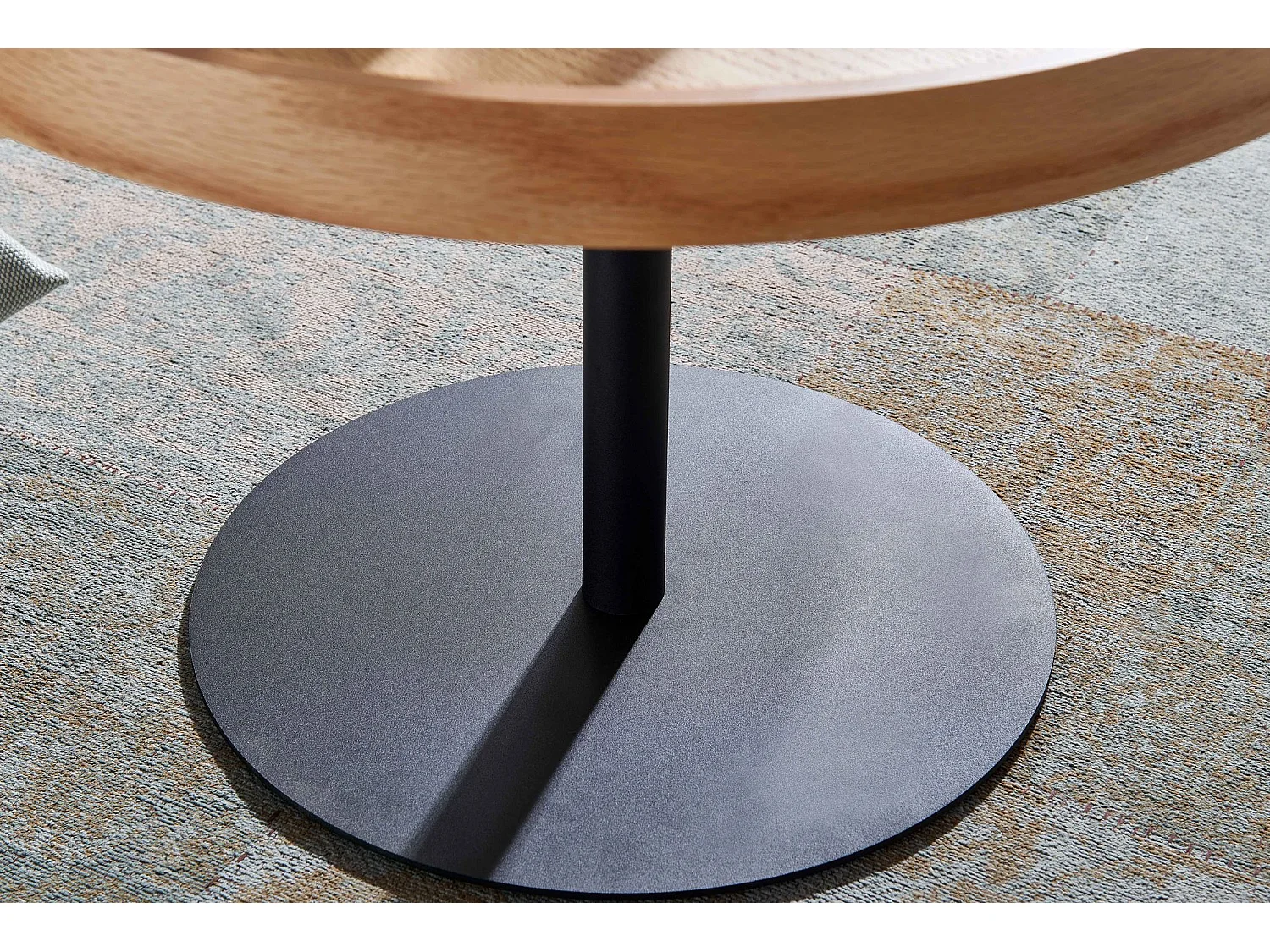 Tavolino 61x61x40 cm tavolino legno/metallo tavolo soggiorno rovere | Tavolo design moderno rotondo | Tavolo legno tavolino | Tavolo soggiorno