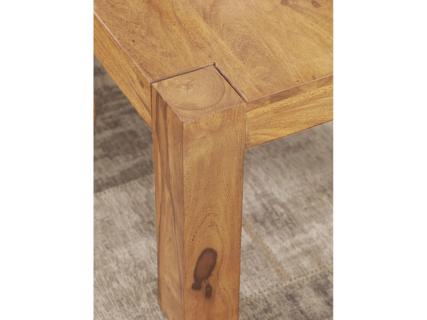 table basse en bois massif Acacia 60 cm de large table de salle à manger Table design de style