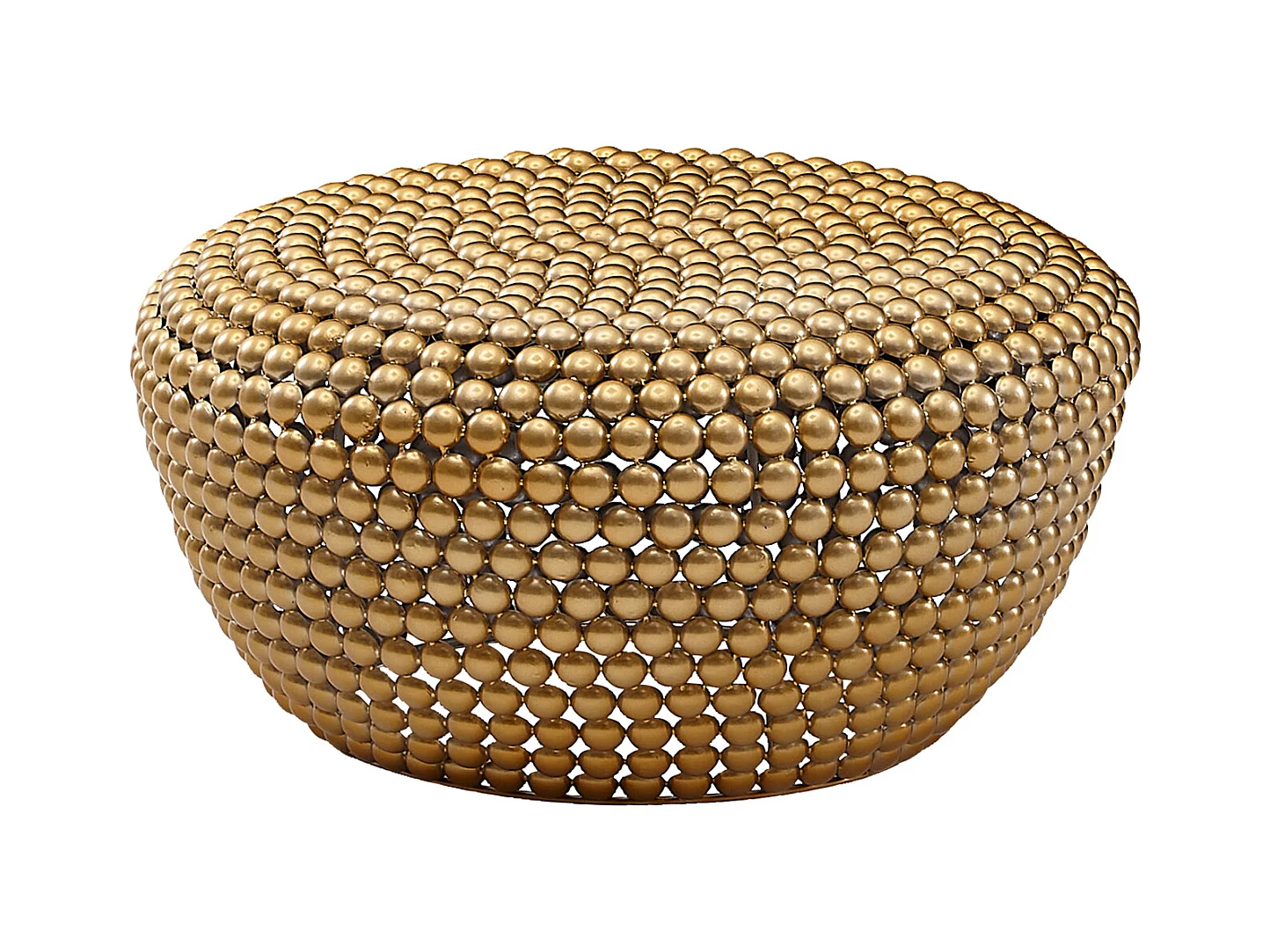 Table Basse Aluminium Or 60X60X30 Cm Table De Salon Métal Ronde | Table Basse Design