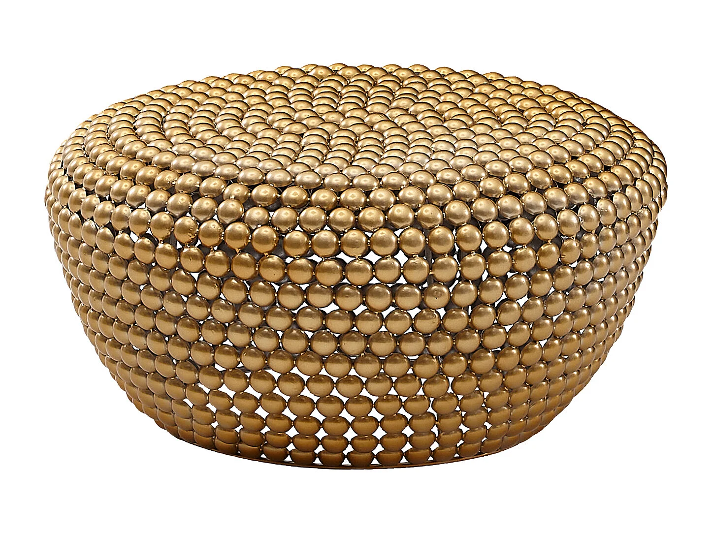 table basse aluminium or 60x60x30 cm table de salon métal ronde | Table basse design aluminium