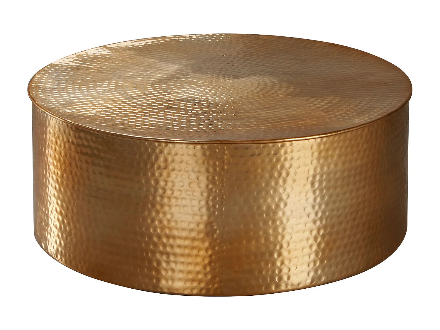 table d'appoint RAHI 75x31x75 cm table d'appoint en aluminium or oriental rond | Table basse