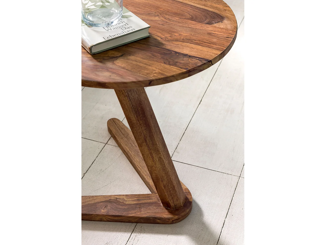 table d'appoint BOHA table de salon design en bois massif de sheesham 45 x 45 cm table de chevet