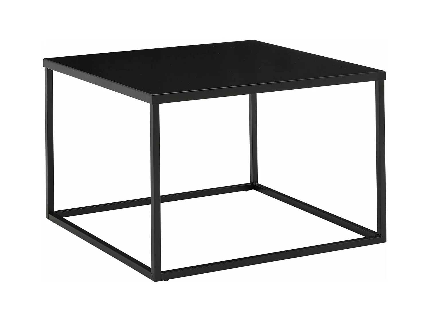 Table Basse de Salon Métal Noir 60x60x40 cm Carré Industriel | Petite Table de Canapé | Design Table d'appoint