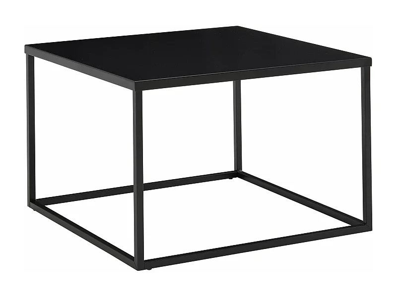 Table Basse de Salon Métal Noir 60x60x40 cm Carré Industriel | Petite Table de Canapé | Design