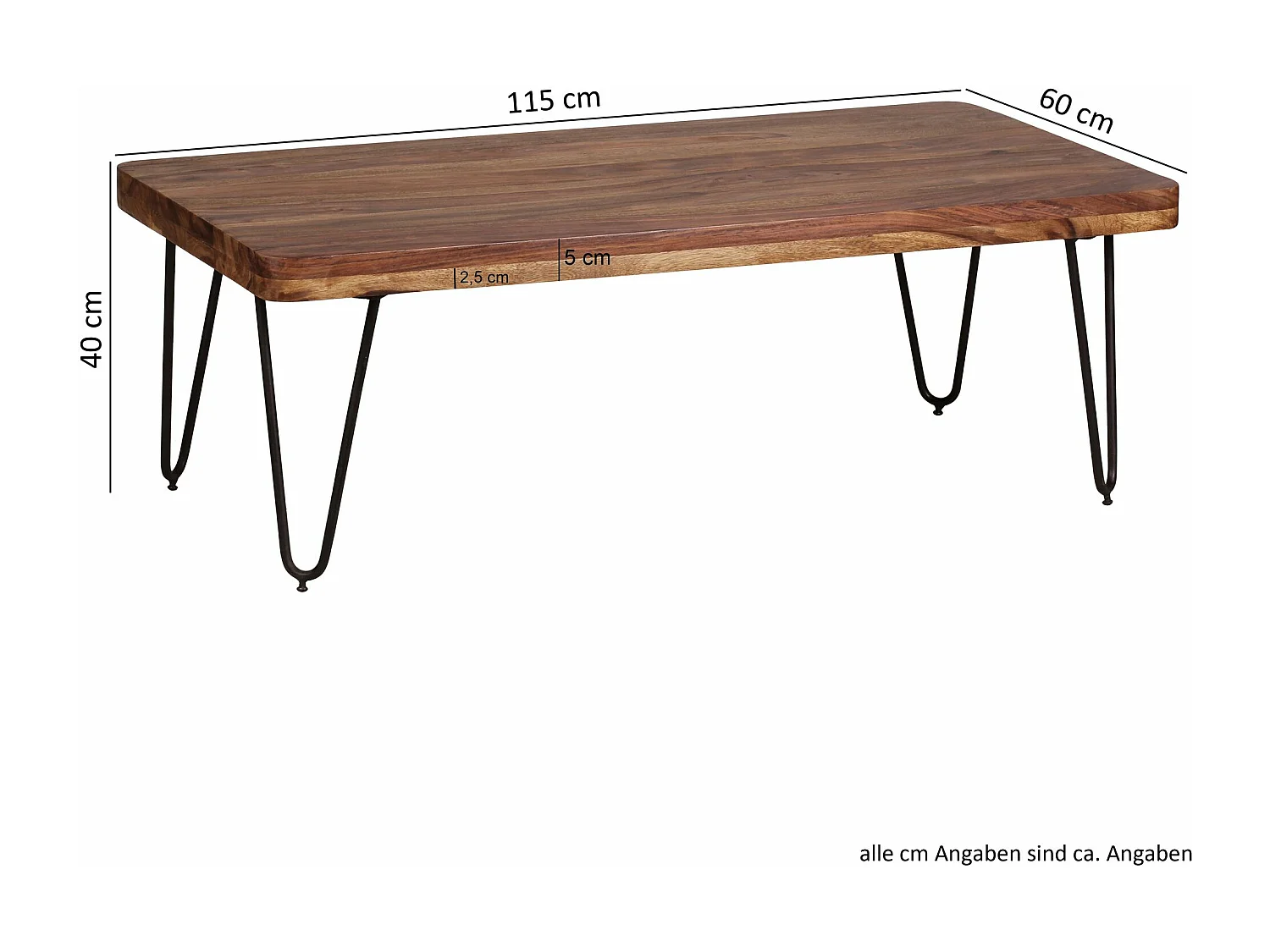 Gate39 - Bagli 115 x 60 Salontafel - Bruin