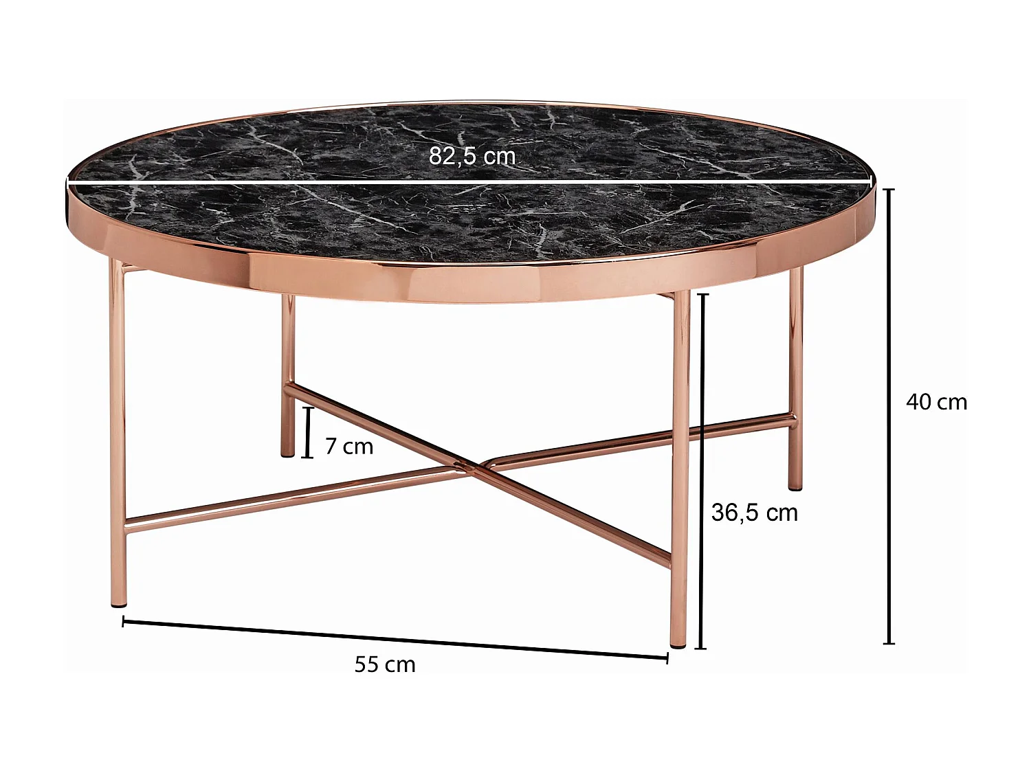 basse 60x30x60 cm Table basse en bois massif Sheesham | Table de salon design ronde | Table basse