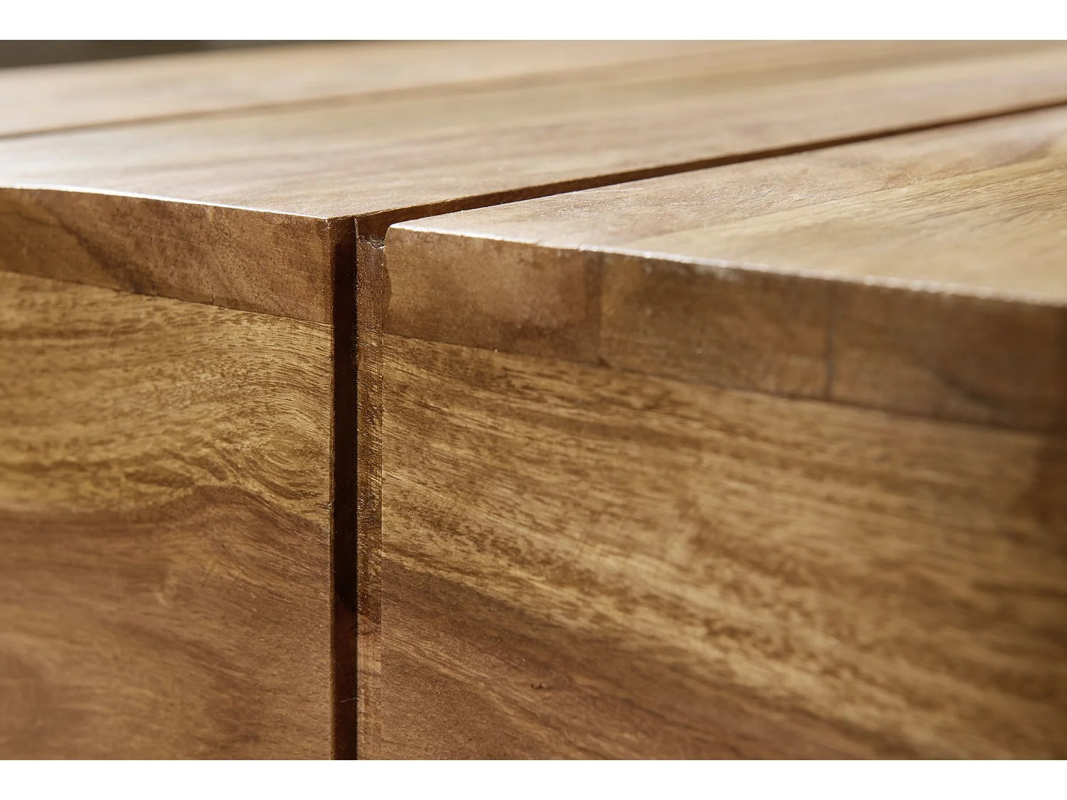 table basse en bois massif d'acacia 120 cm de large