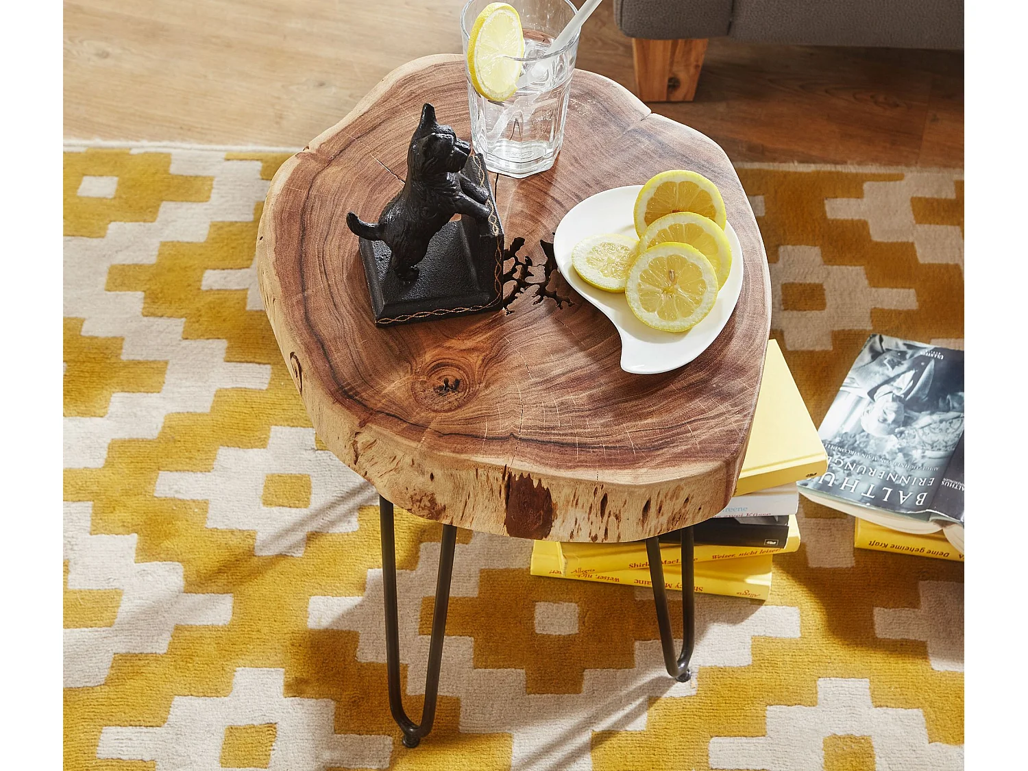 table d'appoint en bois d'acacia massif BAGLI 35 x 35 cm