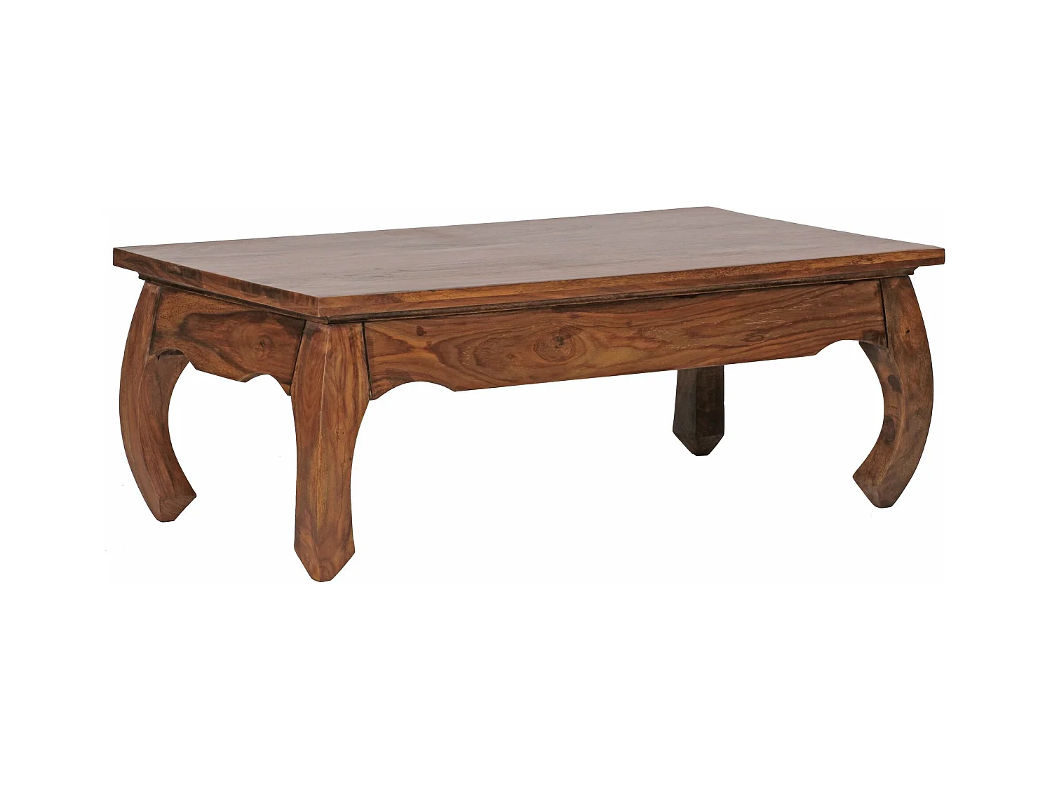 table basse en bois massif Sheesham 110 cm de large table de salon design table d'appoint de style campagnard marron foncé