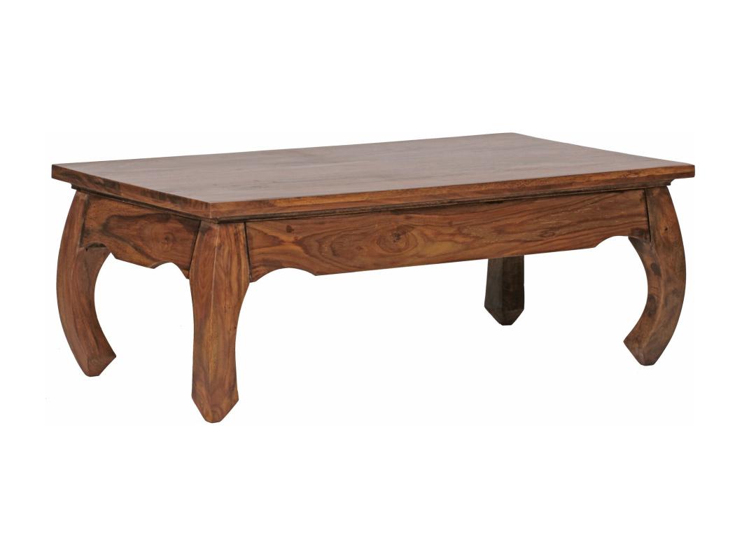 mesa de centro de madera maciza Sheesham de 110 cm de ancho mesa de salón de diseño mesa auxiliar de estilo rústico marrón oscuro