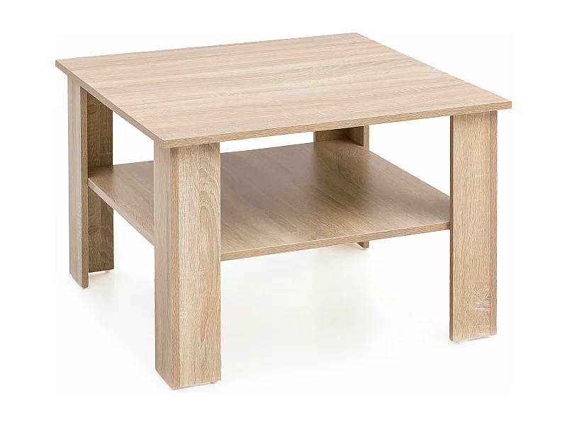 Table Basse De  Wl5.833 Chêne Sonoma 60X42X60 Cm Table En Bois Design Avec Étagère |