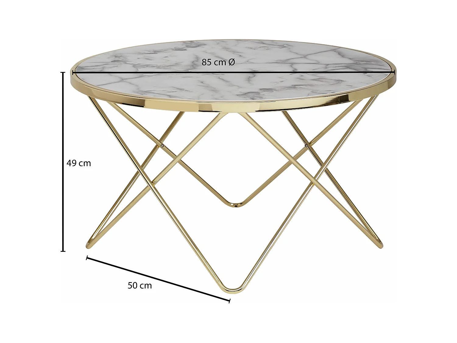 Sky Style Marmer Gold Salontafel