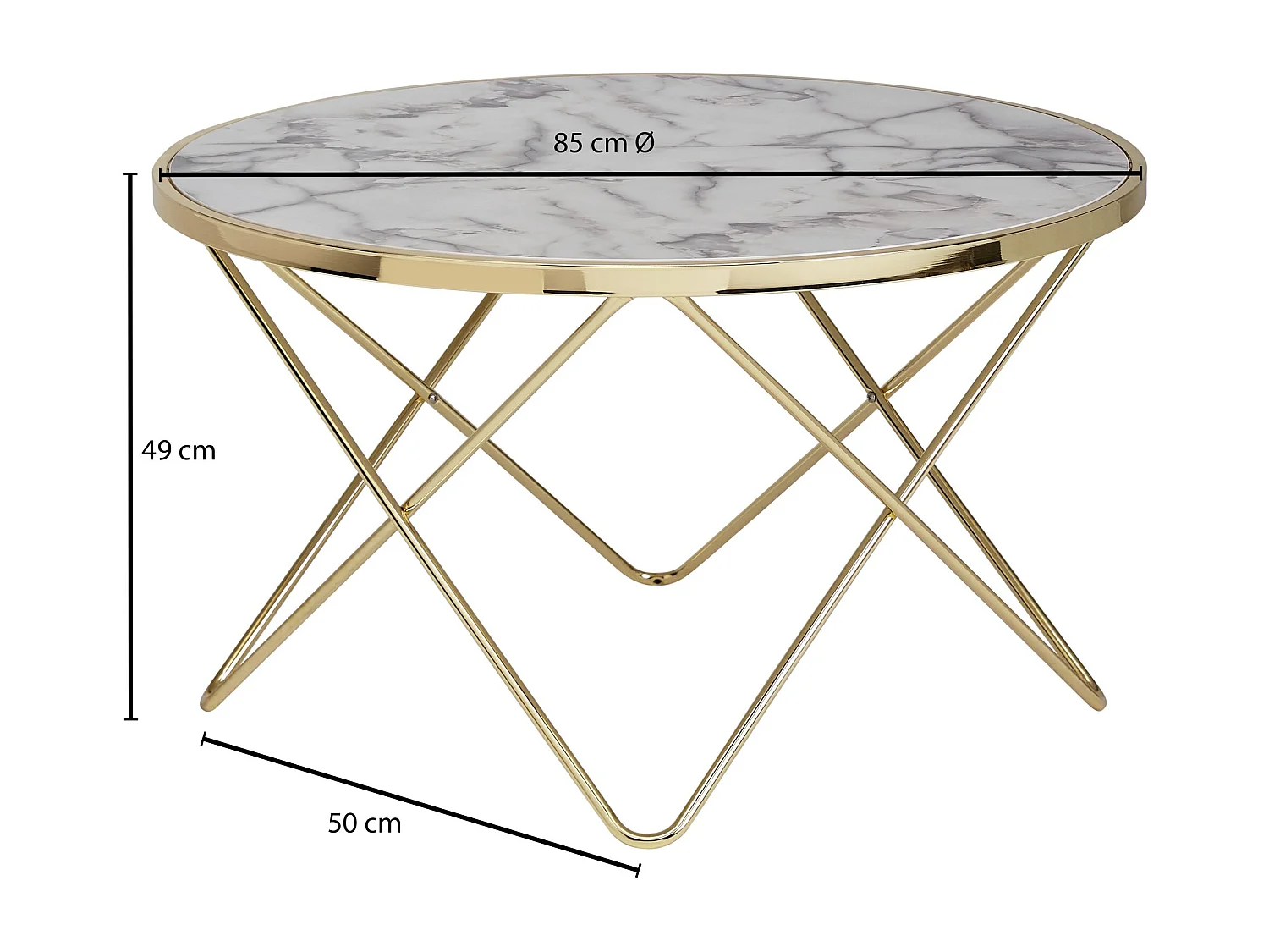 Sky Style Marmer Gold Salontafel